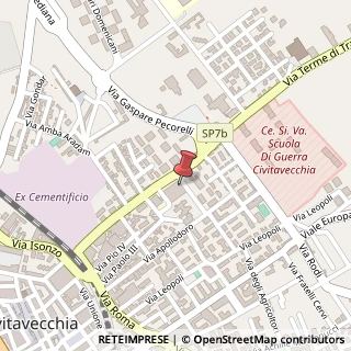 Mappa Via dell' Acquedotto Romano, 1, 00053 Civitavecchia, Roma (Lazio)