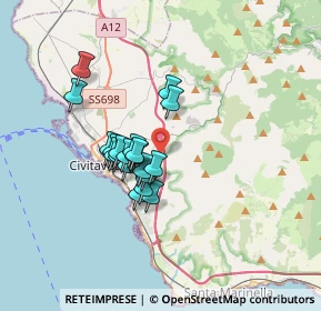 Mappa Via dell'Orto di Santa Maria, 00053 Civitavecchia RM, Italia (2.646)