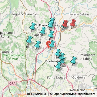 Mappa SP 18a, 00060 Capena RM, Italia (6.95941)