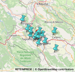 Mappa Autostrada Torano-Pescara, 67062 Magliano de' Marsi AQ, Italia (8.51429)