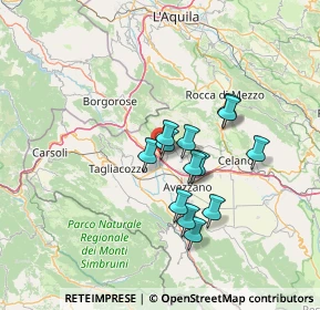 Mappa Via Cicolana, 67062 Magliano de' Marsi AQ, Italia (11.27769)