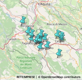 Mappa Piazza S. Luigi Orione, 67062 Magliano de' Marsi AQ, Italia (9.595)