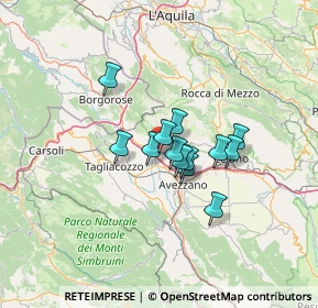 Mappa Piazza S. Luigi Orione, 67062 Magliano de' Marsi AQ, Italia (8.95385)