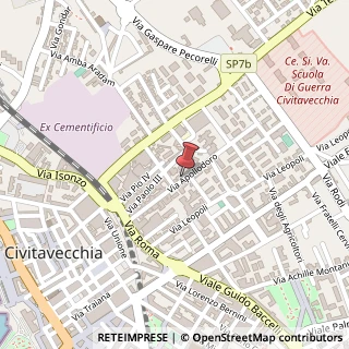 Mappa Via Apollo D'Oro, 56, 00053 Civitavecchia, Roma (Lazio)