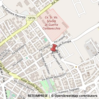 Mappa Via Fratelli Cervi, 64, 00053 Civitavecchia, Roma (Lazio)