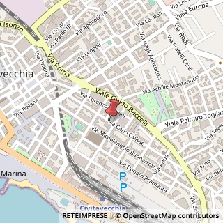 Mappa Via Carlo Calisse, 55A, 00053 Civitavecchia, Roma (Lazio)