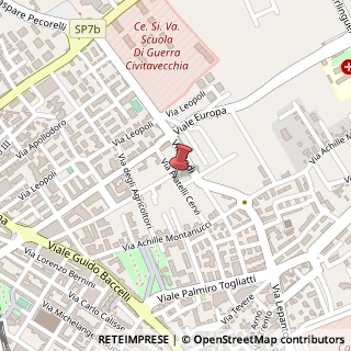 Mappa Via Fratelli Cervi, 40, 00053 Civitavecchia, Roma (Lazio)