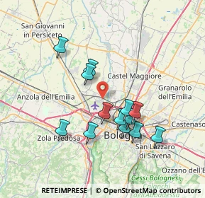 Mappa Via Vincenzo, 40012 Calderara di Reno BO, Italia (6.58692)