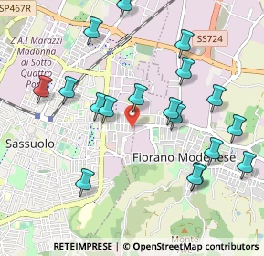 Mappa Via Po, 41049 Sassuolo MO, Italia (1.176)
