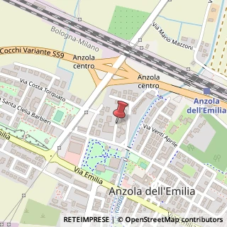 Mappa Via XXV Aprile, 13, 40011 Anzola dell'Emilia, Bologna (Emilia Romagna)