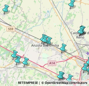 Mappa Via Claudio Calanchi, 40011 Anzola Dell'emilia BO, Italia (6.3215)