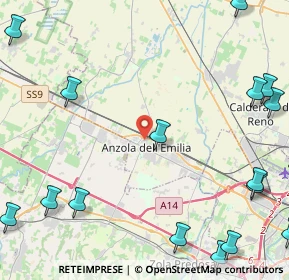 Mappa Via Claudio Calanchi, 40011 Anzola Dell'emilia BO, Italia (7.298)