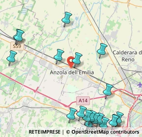 Mappa Via Claudio Calanchi, 40011 Anzola Dell'emilia BO, Italia (6.121)