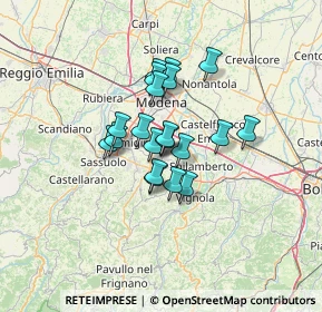 Mappa Via dell'Industria, 41051 Castelnuovo Rangone MO, Italia (8.9035)