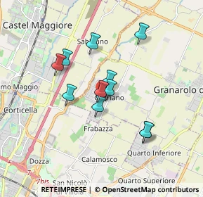 Mappa Via Massarenti, 40057 Cadriano BO, Italia (1.43455)