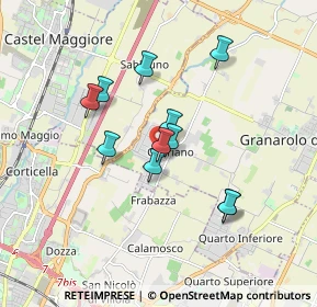 Mappa Via Massarenti, 40057 Cadriano BO, Italia (1.43364)