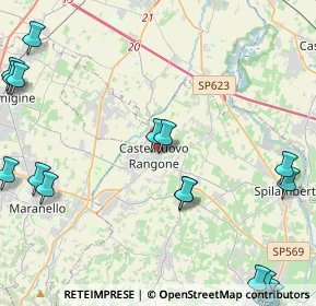 Mappa Via D. Alighieri, 41051 Castelnuovo Rangone MO, Italia (6.746)