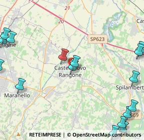 Mappa Via D. Alighieri, 41051 Castelnuovo Rangone MO, Italia (6.85947)