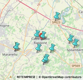 Mappa Via D. Alighieri, 41051 Castelnuovo Rangone MO, Italia (3.92273)