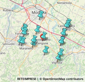 Mappa Via D. Alighieri, 41051 Castelnuovo Rangone MO, Italia (6.94842)