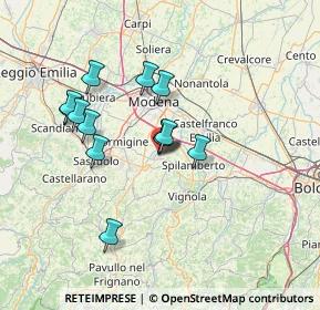 Mappa Via D. Alighieri, 41051 Castelnuovo Rangone MO, Italia (12.02154)