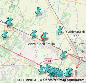 Mappa 40011 Anzola dell'Emilia BO, Italia (6.0835)