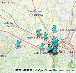 Mappa 40011 Anzola dell'Emilia BO, Italia (7.7725)