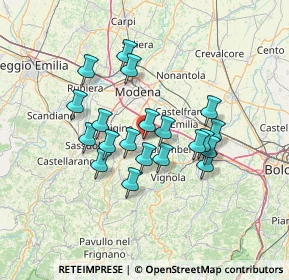 Mappa Via Giuseppe Parini, 41051 Castelnuovo Rangone MO, Italia (11.5455)
