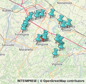 Mappa Via Giuseppe Parini, 41051 Castelnuovo Rangone MO, Italia (6.76118)