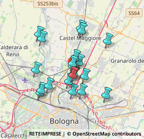 Mappa Via del Pelago, 40129 Bologna BO, Italia (2.958)