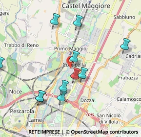 Mappa Via del Pelago, 40128 Bologna BO, Italia (2.21083)