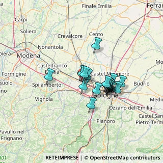 Mappa Via Mezzanotte, 40011 Anzola dell'Emilia BO, Italia (9.8725)