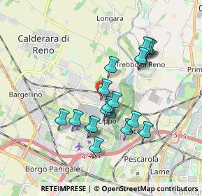 Mappa Via della Corte, 40012 Calderara di Reno BO, Italia (1.6325)