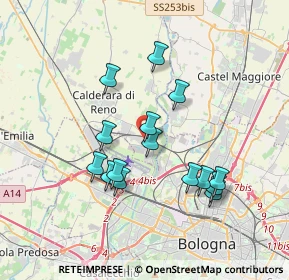 Mappa Via della Corte, 40012 Calderara di Reno BO, Italia (3.34133)