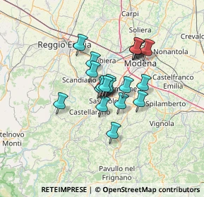 Mappa Viale S. Martino, 41049 Sassuolo MO, Italia (9.1835)