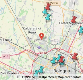 Mappa Via Ottavio Serra, 40012 Calderara di Reno BO, Italia (5.97)