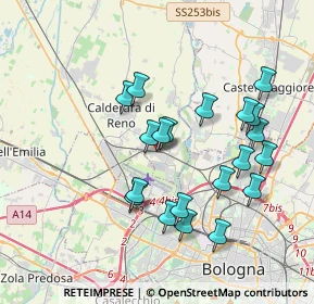 Mappa Via Ottavio Serra, 40012 Calderara di Reno BO, Italia (3.5995)