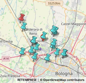 Mappa Via Ottavio Serra, 40012 Calderara di Reno BO, Italia (3.18)