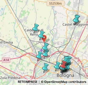 Mappa Via Ottavio Serra, 40012 Calderara di Reno BO, Italia (5.152)