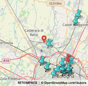 Mappa Via Ottavio Serra, 40012 Calderara di Reno BO, Italia (5.8105)