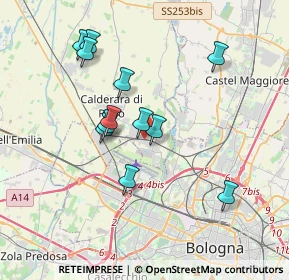 Mappa Via Ottavio Serra, 40012 Calderara di Reno BO, Italia (3.38917)