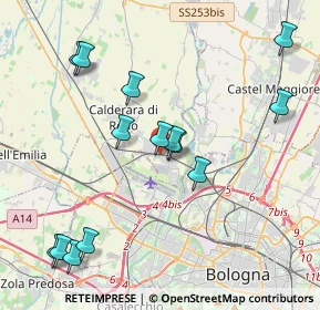 Mappa Via Ottavio Serra, 40012 Calderara di Reno BO, Italia (4.48214)