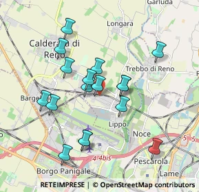 Mappa Via Ottavio Serra, 40012 Calderara di Reno BO, Italia (1.72941)