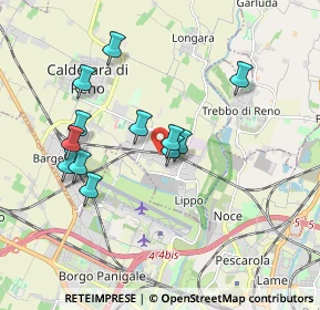 Mappa Via Ottavio Serra, 40012 Calderara di Reno BO, Italia (1.695)