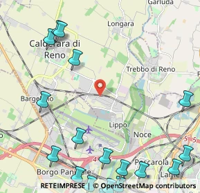 Mappa Via Ottavio Serra, 40012 Calderara di Reno BO, Italia (3.475)