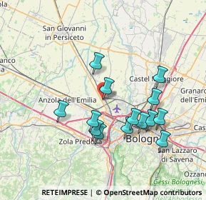 Mappa Via dell'Industria, 40012 Calderara di Reno BO, Italia (6.95429)