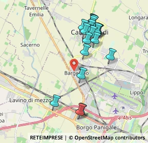 Mappa Via dell'Industria, 40012 Calderara di Reno BO, Italia (1.9345)