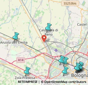Mappa Via dell'Industria, 40012 Calderara di Reno BO, Italia (6.65167)