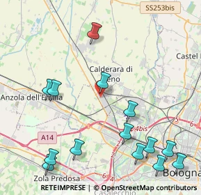 Mappa Via dell'Industria, 40012 Calderara di Reno BO, Italia (5.34429)