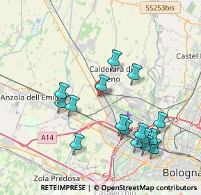 Mappa Via dell'Industria, 40012 Calderara di Reno BO, Italia (4.04188)